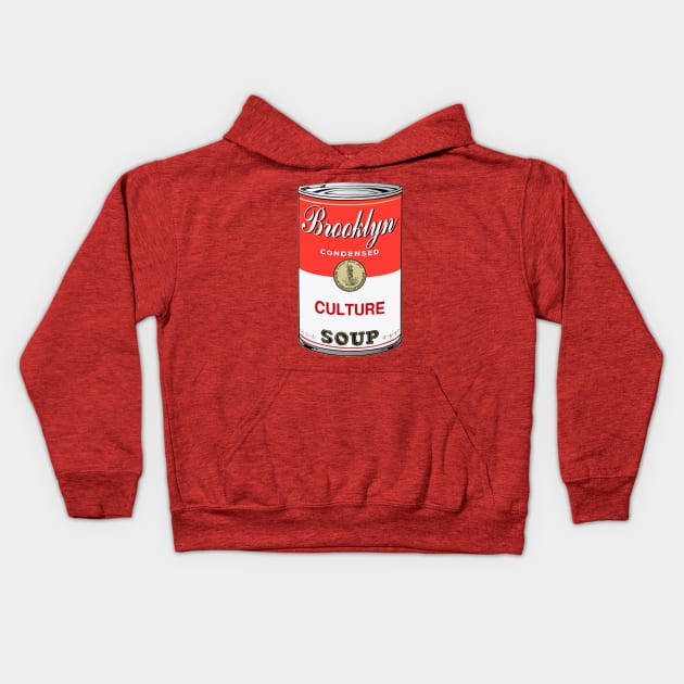 Brooklyn Soup Can Kids Hoodie by Pop Fan Shop